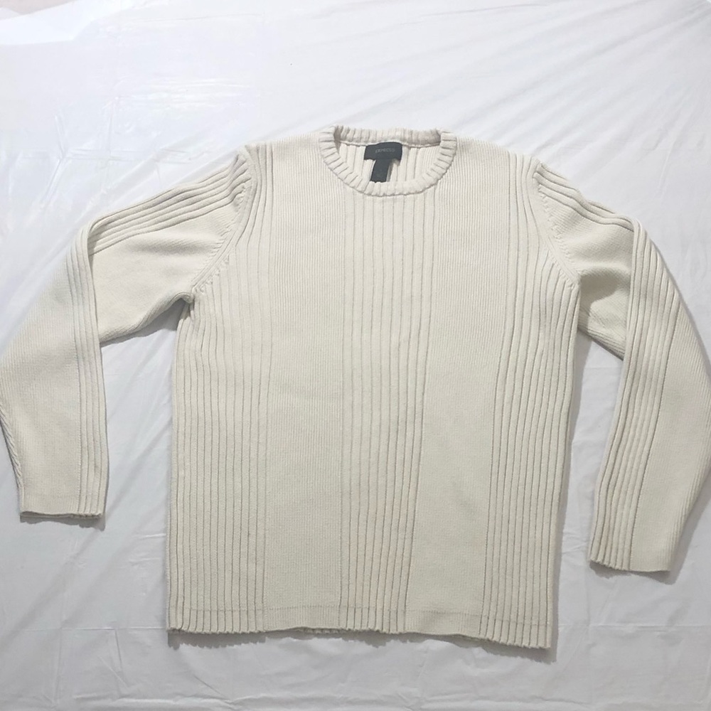 EXPRESS MENS XL SWEATER CREME/OFFWHITE